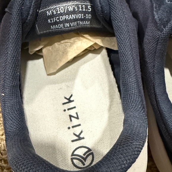 Kizik Prague Slip On Comfort Casual Canvas Shoes Mens 10 Navy Blue - Picture 7 of 9